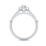 Load image into Gallery viewer, 2-Carat Lab Grown Solitaire Halo Diamond Shank Platinum Ring JL PT LG G 103-D
