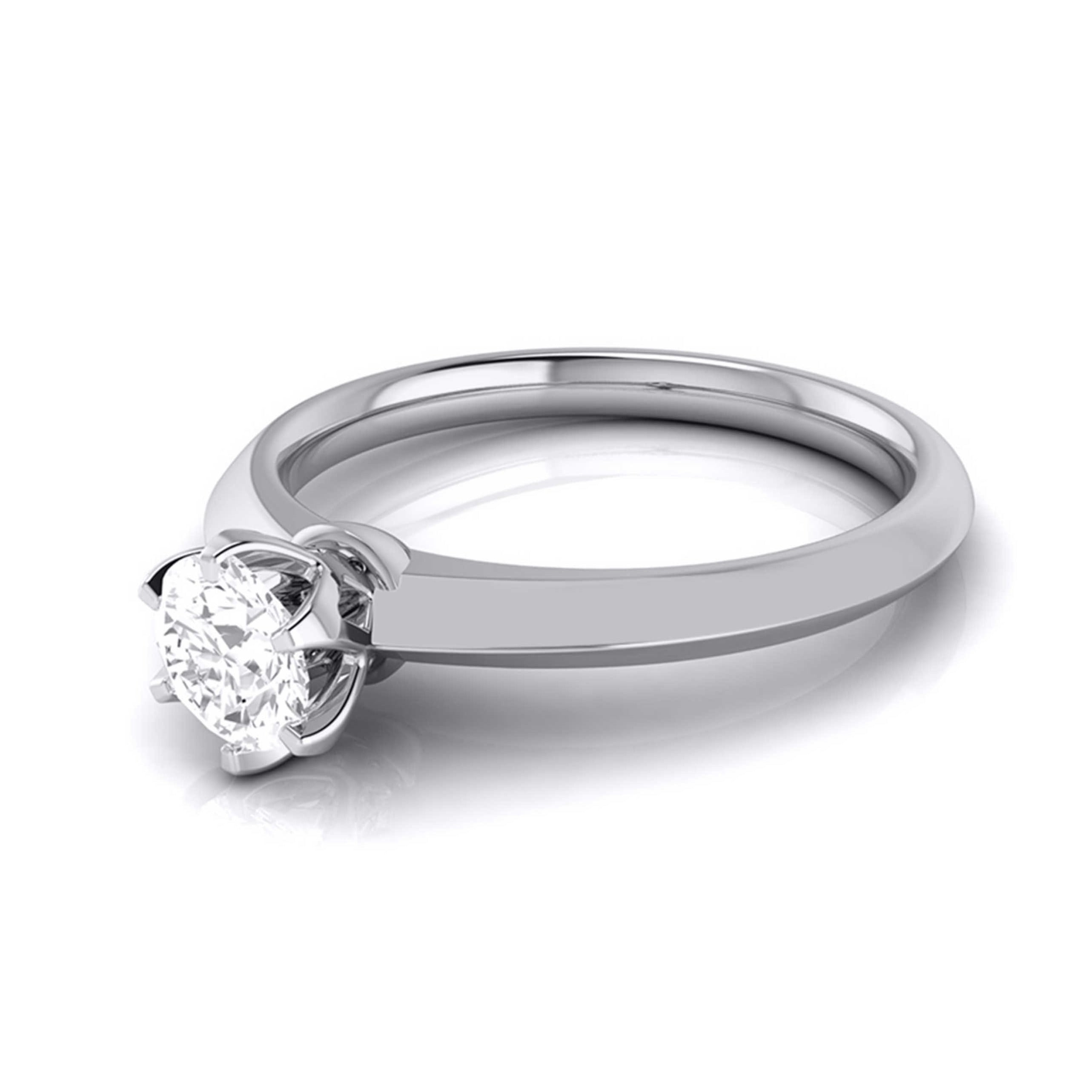 70-Pointer Flowery Platinum Solitaire Engagement Ring JL PT G 106-B   Jewelove.US