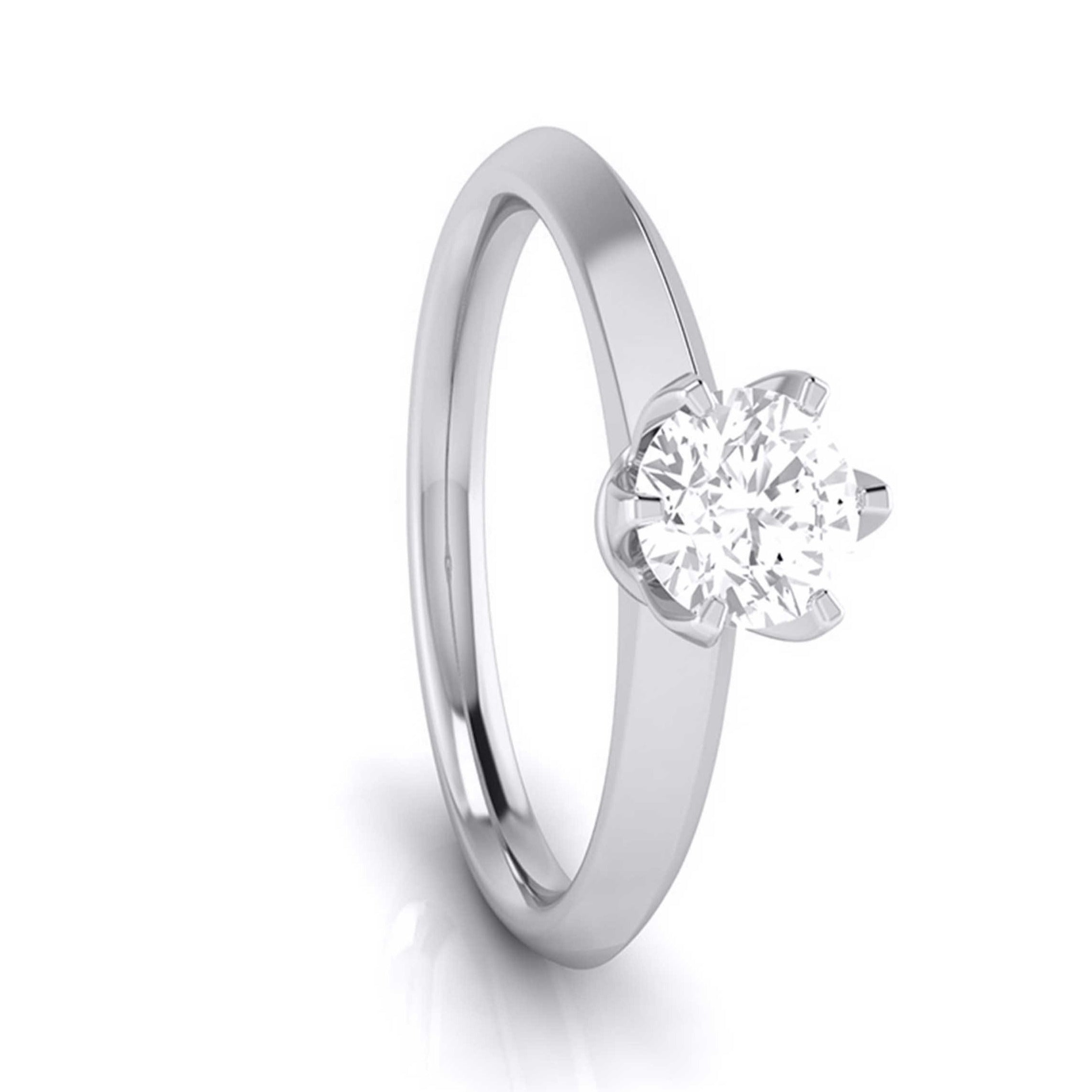 70-Pointer Flowery Platinum Solitaire Engagement Ring JL PT G 106-B   Jewelove.US