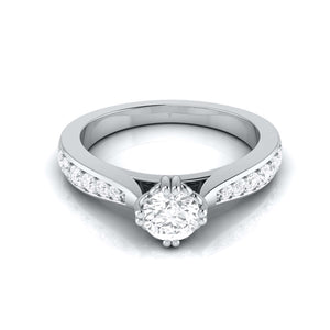 Beautiful Hidden Hearts 2-Carat Lab Grown Solitaire Accent Diamonds Platinum Engagement Ring JL PT LG G 107-E   Jewelove.US