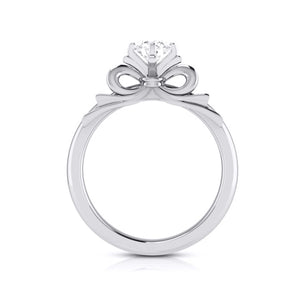 1.50-Carat Lab Grown Solitaire Designer Bow Platinum Ring JL PT LG G 108-D   Jewelove.US