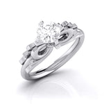 Load image into Gallery viewer, 1-Carat Lab Grown Solitaire Designer Bow Platinum Ring JL PT LG G 108-C   Jewelove.US
