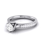 Load image into Gallery viewer, 70-Pointer Lab Grown Solitaire Diamond Shank Platinum Ring JL PT LG G 109-B   Jewelove.US
