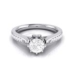 Load image into Gallery viewer, 1.50-Carat Lab Grown Solitaire Diamond Shank Platinum Ring JL PT LG G 109-D   Jewelove.US
