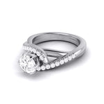 Load image into Gallery viewer, Curvy Platinum 30-Pointer Solitaire Engagement Ring for Women JL PT G 110   Jewelove.US
