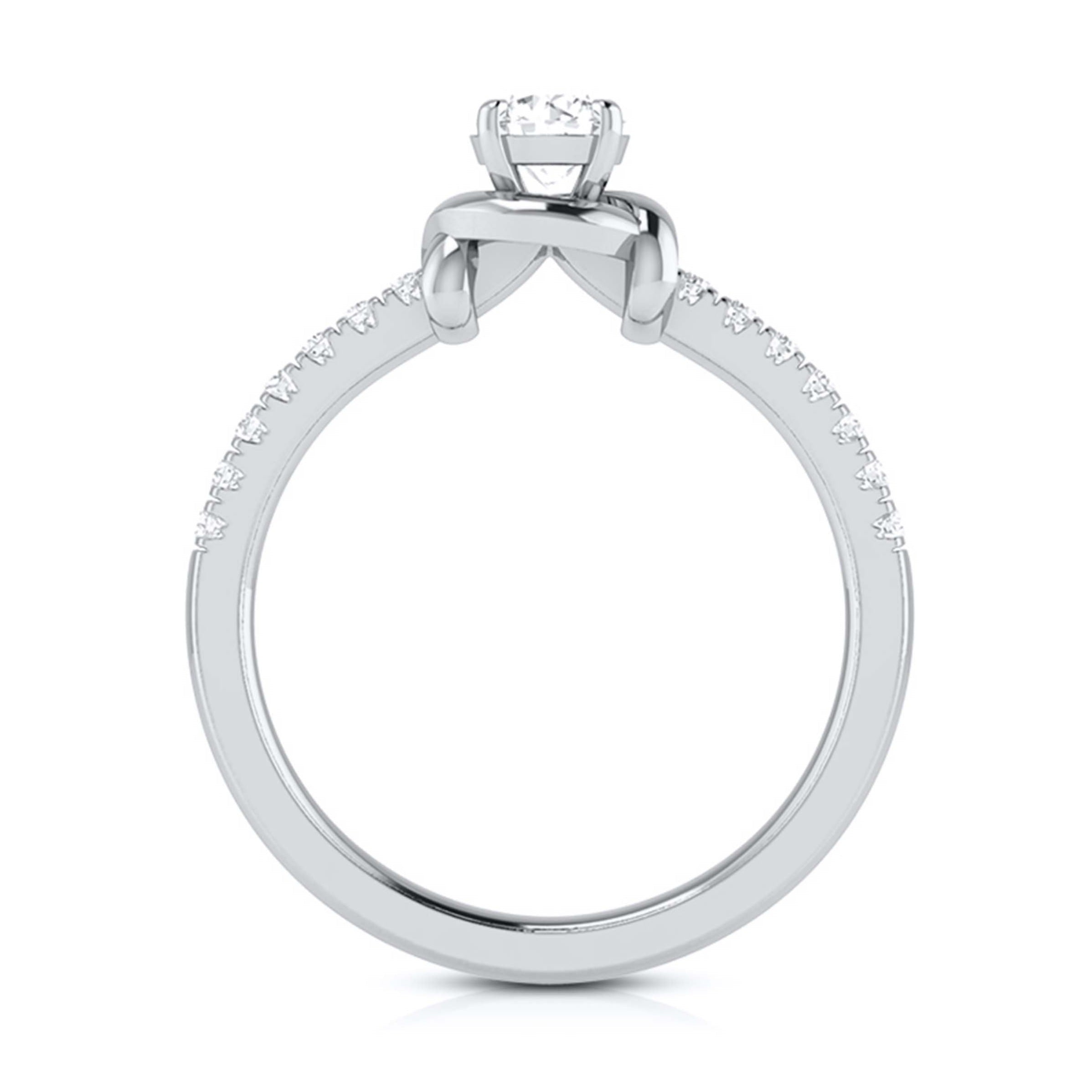 2-Carat Lab Grown Solitaire Diamond Accents Platinum Ring for Women JL PT LG G-113-F   Jewelove.US