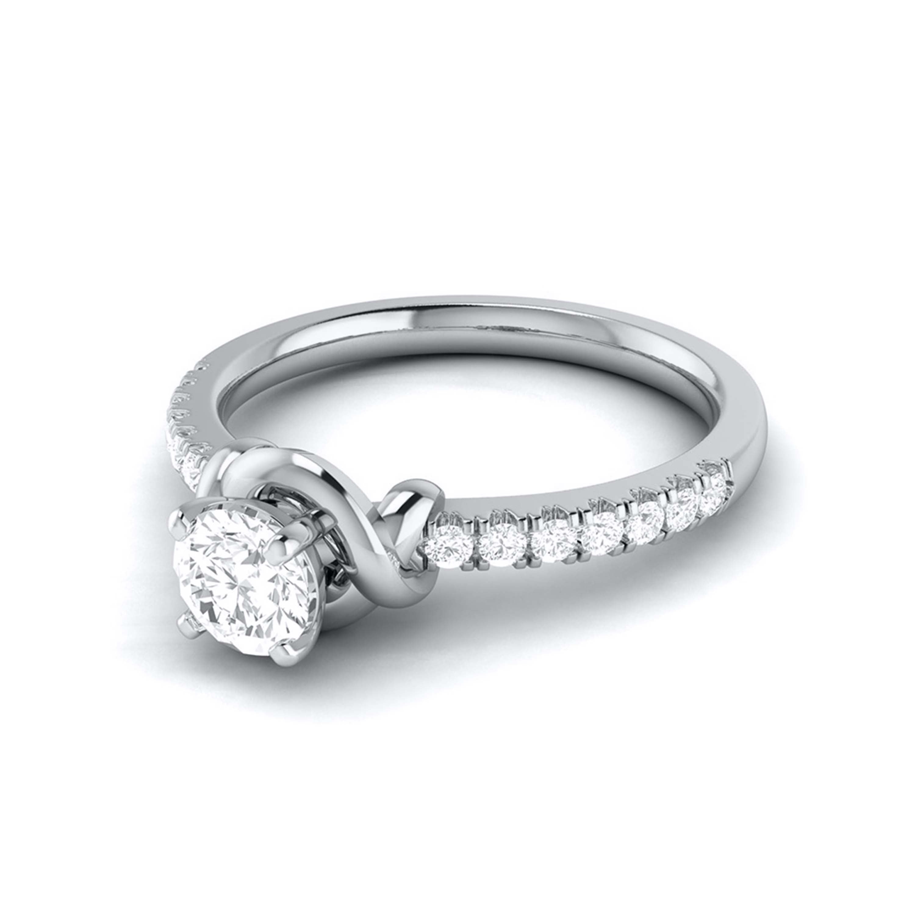 2-Carat Lab Grown Solitaire Diamond Accents Platinum Ring for Women JL PT LG G-113-F   Jewelove.US