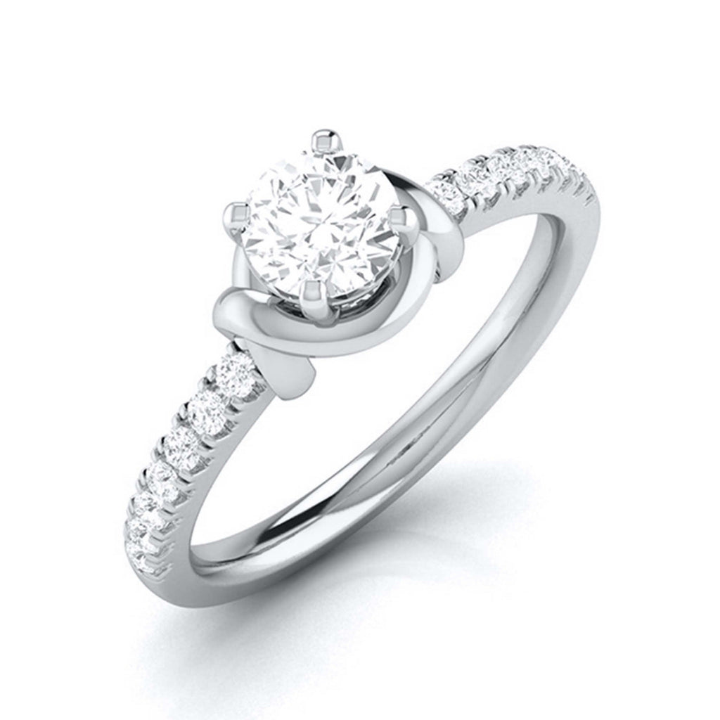 1-Carat Lab Grown Solitaire Diamond Accents Platinum Ring for Women JL PT LG G-113-D   Jewelove.US