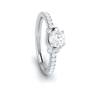 2-Carat Lab Grown Solitaire Diamond Accents Platinum Ring for Women JL PT LG G-113-F   Jewelove.US