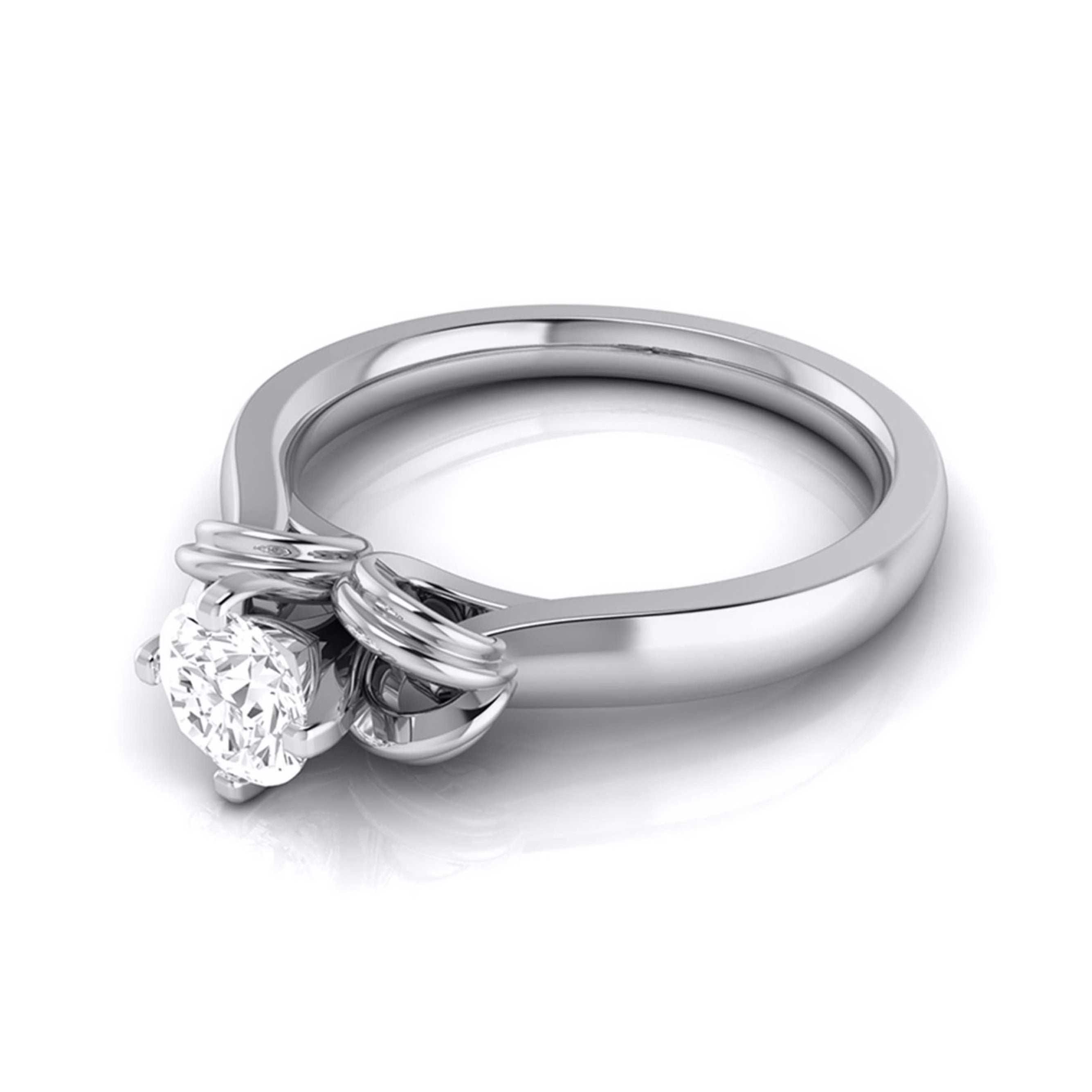 70-Pointer Lab Grown Solitaire Platinum Ring for Women JL PT LG G 114-B   Jewelove.US