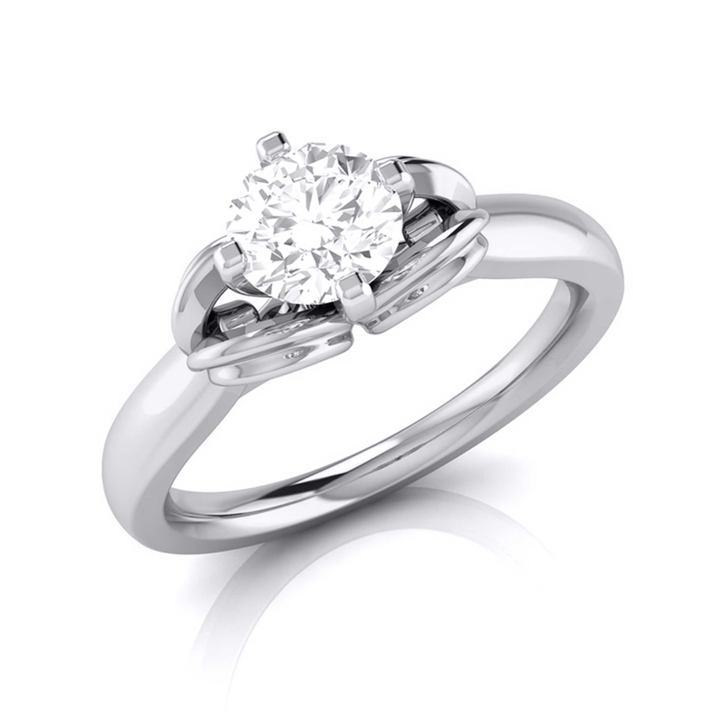 70-Pointer Lab Grown Solitaire Platinum Ring for Women JL PT LG G 114-B   Jewelove.US