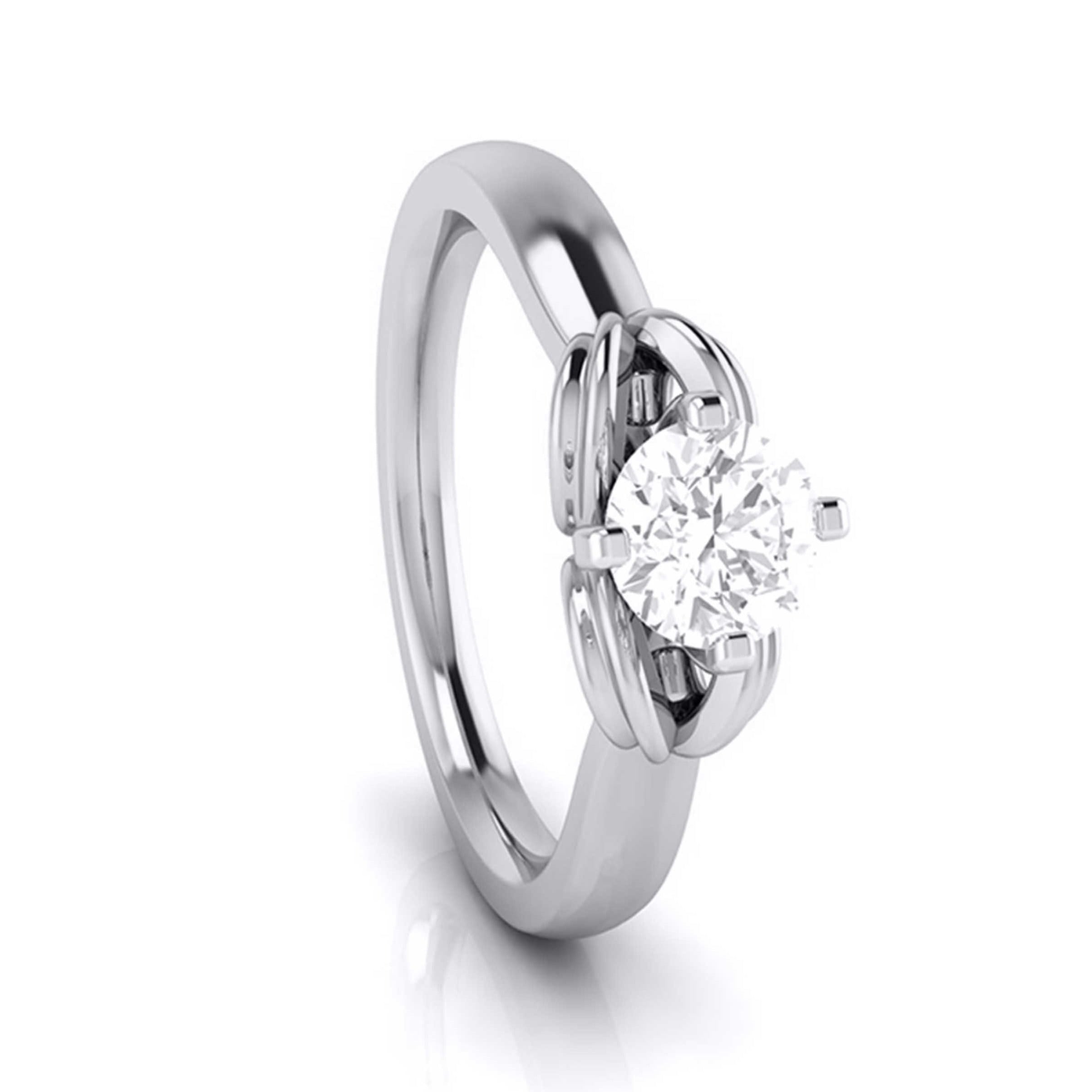 70-Pointer Lab Grown Solitaire Platinum Ring for Women JL PT LG G 114-B   Jewelove.US