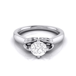 70-Pointer Lab Grown Solitaire Platinum Ring for Women JL PT LG G 114-B   Jewelove.US