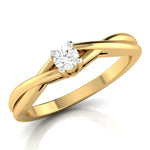 Load image into Gallery viewer, 30-Pointer Single Diamond Twisted Shank 18K Yellow Gold Ring JL AU G 115Y-B   Jewelove.US
