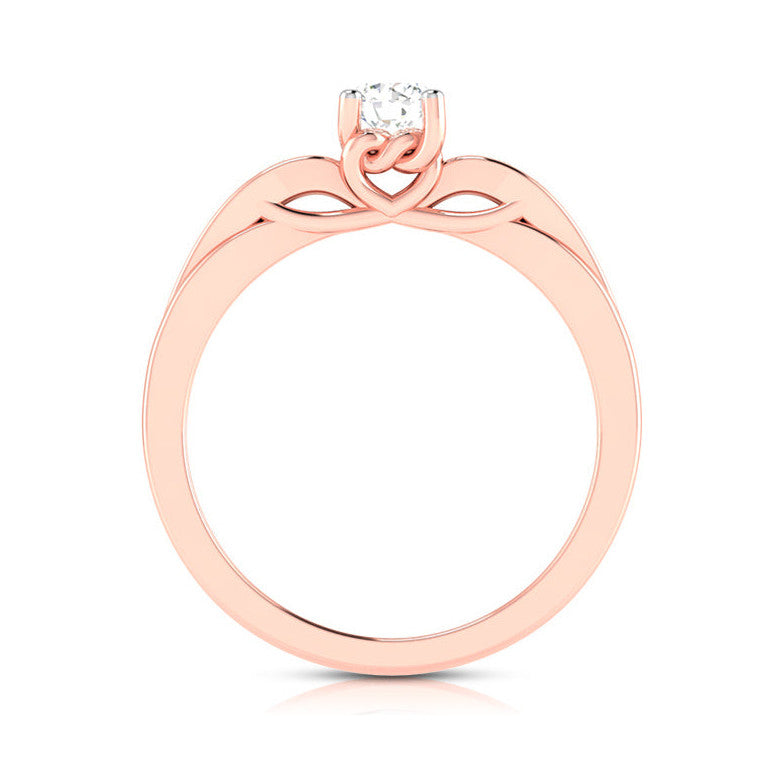 1-Carat Lab Grown Solitaire Diamond Shank 18K Rose Gold with Hidden Heart JL AU LG G-118R-C   Jewelove.US