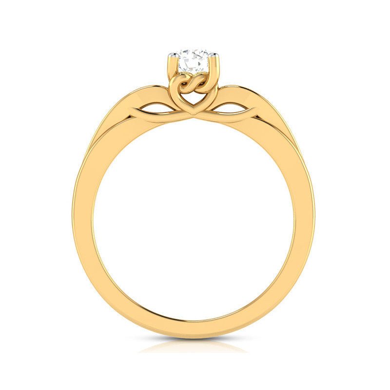 50-Pointer Solitaire Diamond Shank 18K Yellow Gold with Hidden Heart JL AU G 118Y-A   Jewelove.US