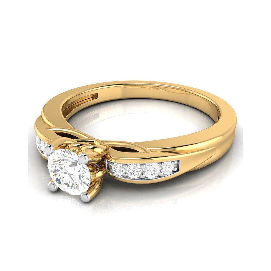 2-Carat Solitaire Diamond Shank 18K Yellow Gold with Hidden Heart JL AU LG G-118Y-E   Jewelove.US