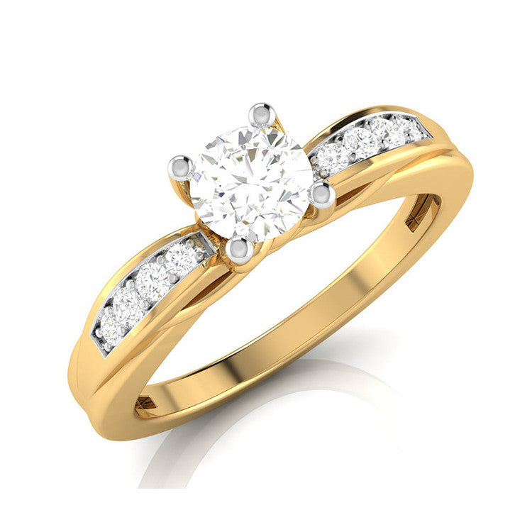 1-Carat Solitaire Diamond Shank 18K Yellow Gold with Hidden Heart JL AU LG G-118Y-C   Jewelove.US