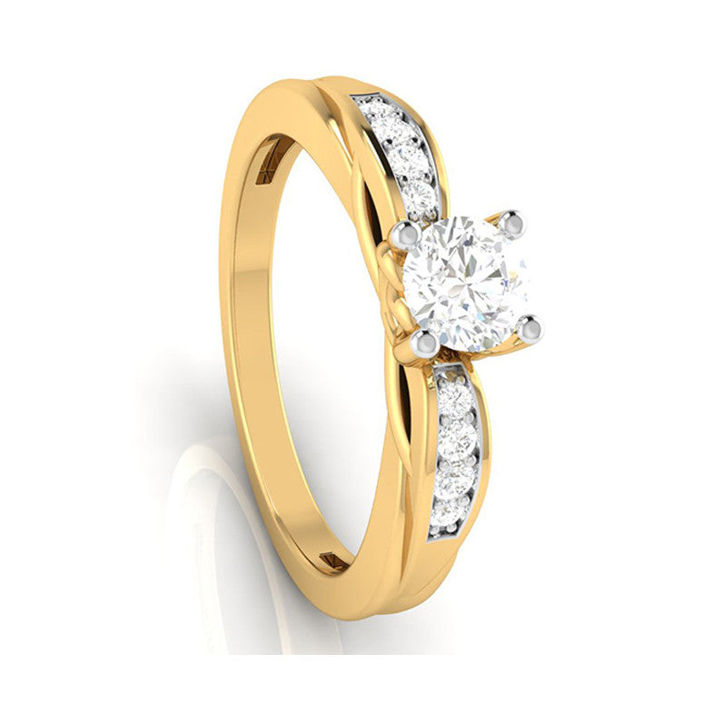 2-Carat Solitaire Diamond Shank 18K Yellow Gold with Hidden Heart JL AU LG G-118Y-E   Jewelove.US