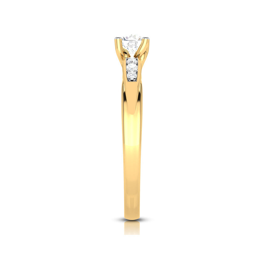 2-Carat Solitaire Diamond Shank 18K Yellow Gold with Hidden Heart JL AU LG G-118Y-E   Jewelove.US