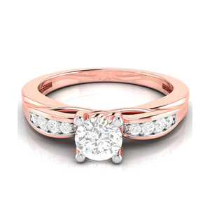 1-Carat Lab Grown Solitaire Diamond Shank 18K Rose Gold with Hidden Heart JL AU LG G-118R-C   Jewelove.US