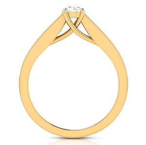 30-Pointer Solitaire 18K Yellow Gold Diamond Shank Ring JL AU G 120Y   Jewelove.US