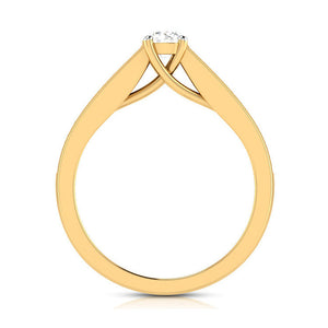 50-Pointer Lab Grown Solitaire 18K Yellow Gold Diamond Shank Ring JL AU LG G-120Y-A   Jewelove.US