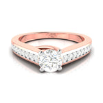 Load image into Gallery viewer, 1-Carat Solitaire 18K Rose Gold Diamond Shank Ring JL AU G 120R-C   Jewelove.US
