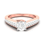 Load image into Gallery viewer, 1-Carat Lab Grown Solitaire 18K Rose Gold Diamond Shank Ring JL AU LG G-120R-C   Jewelove.US

