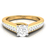 Load image into Gallery viewer, 30-Pointer Solitaire 18K Yellow Gold Diamond Shank Ring JL AU G 120Y   Jewelove.US
