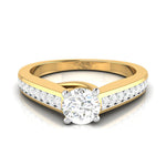 Load image into Gallery viewer, 2-Carat Lab Grown Solitaire 18K Yellow Gold Diamond Shank Ring JL AU LG G-120Y-E   Jewelove.US
