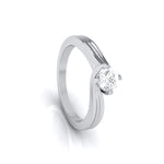 Load image into Gallery viewer, 1.50-Carat Lab Grown Solitaire Curvy Platinum Engagement Ring for Women JL PT LG G-124-C
