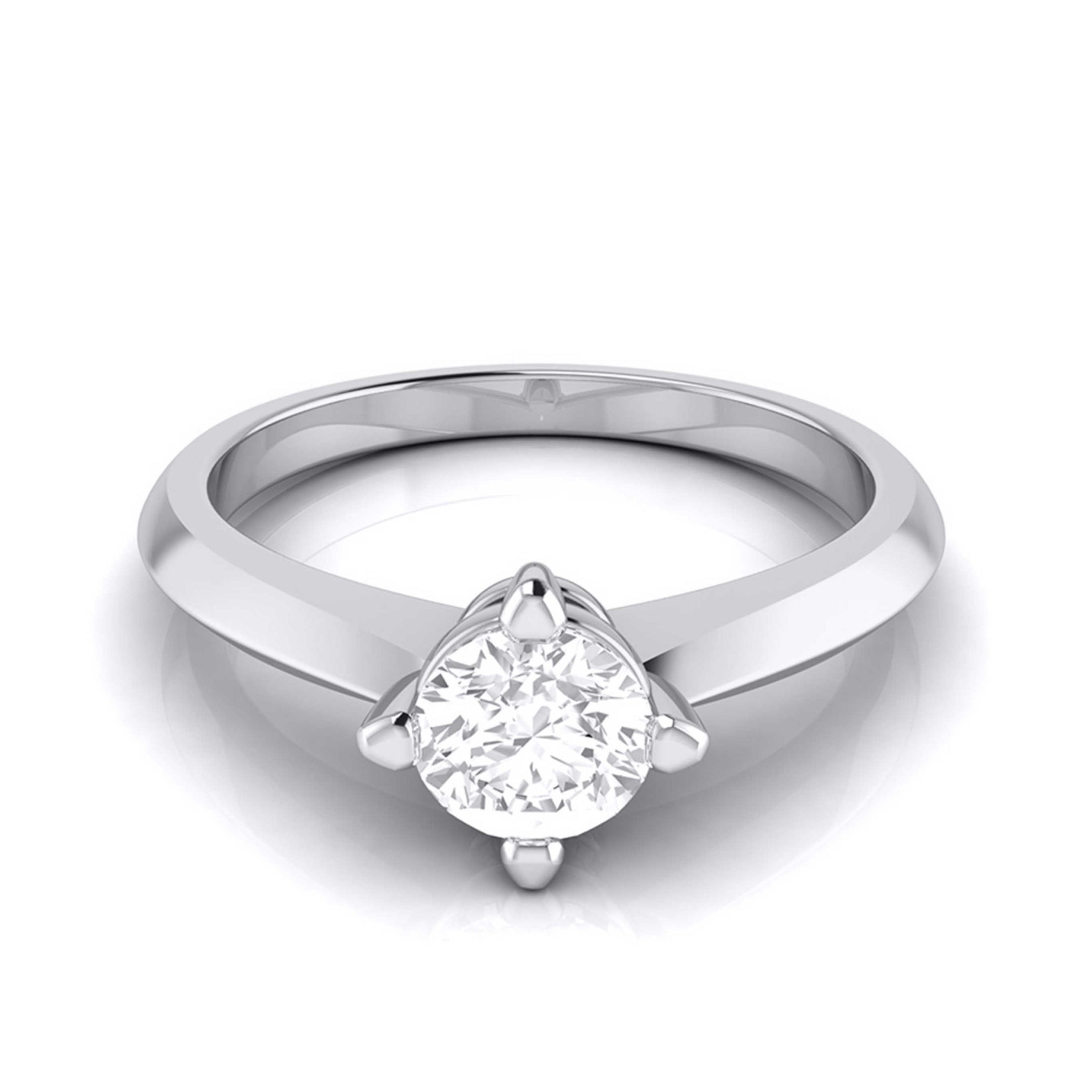 50-Pointer Platinum Solitaire Engagement Ring JL PT G 121-B   Jewelove.US