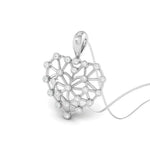 Load image into Gallery viewer, Heart Mesh Platinum Pendant with Diamonds JL PT P 8219   Jewelove.US
