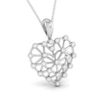 Load image into Gallery viewer, Heart Mesh Platinum Pendant with Diamonds JL PT P 8219   Jewelove.US
