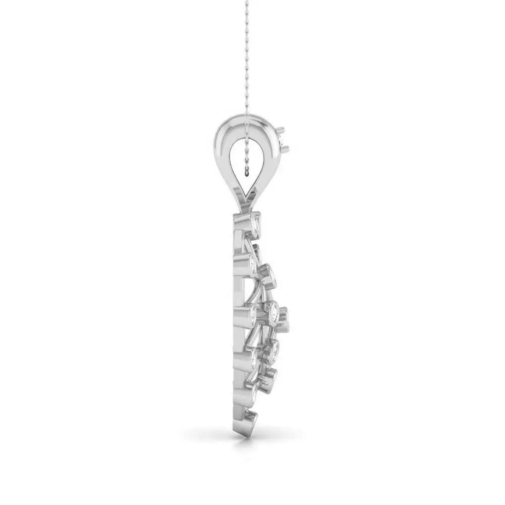 Heart Mesh Platinum Pendant with Diamonds JL PT P 8219   Jewelove.US