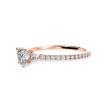 Load image into Gallery viewer, 30-Pointer Heart Cut Solitaire Diamond Split Shank 18K Rose Gold Ring JL AU 1243R   Jewelove.US
