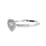 Load image into Gallery viewer, 30-Pointer Heart Cut Solitaire Halo Diamond Shank Platinum Ring JL PT 1251   Jewelove.US
