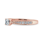 Load image into Gallery viewer, 30-Pointer Cushion Cut Solitaire Diamond Shank 18K Rose Gold Ring JL AU 1279R   Jewelove.US
