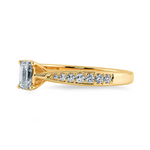 Load image into Gallery viewer, 30-Pointer Emerald Cut Solitaire Diamond Shank 18K Yellow Gold Ring JL AU 1280Y   Jewelove.US
