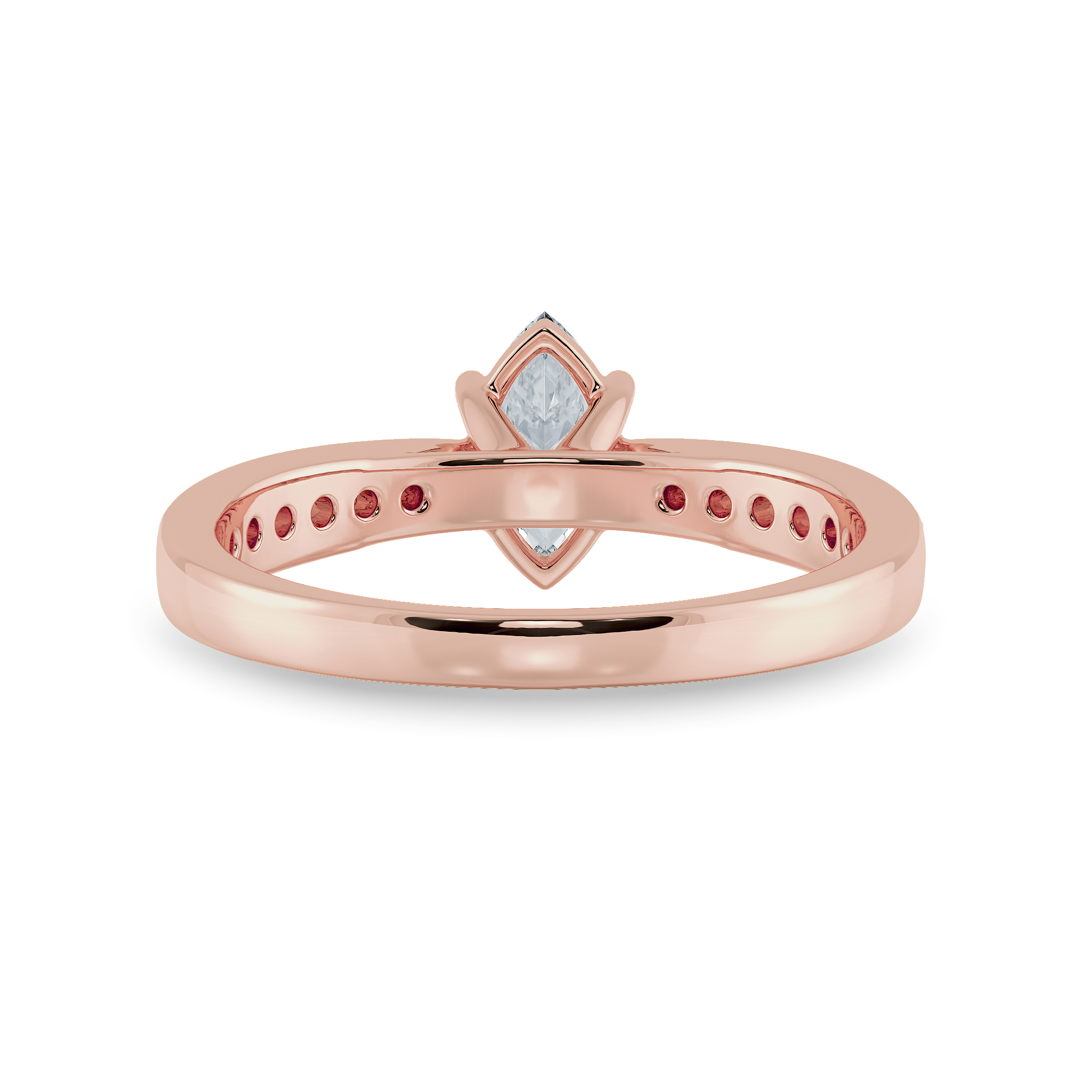 30-Pointer Marquise Cut Solitaire Diamond Shank 18K Rose Gold Ring JL AU 1282R   Jewelove.US