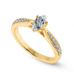 Load image into Gallery viewer, 30-Pointer Marquise Cut Solitaire Diamond Shank 18K Yellow Gold Ring JL AU 1282Y   Jewelove.US
