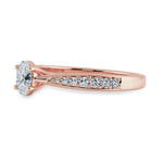 Load image into Gallery viewer, 30-Pointer Oval Cut Solitaire Diamond Shank 18K Rose Gold Ring JL AU 1283R   Jewelove.US
