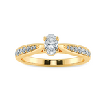 Load image into Gallery viewer, 50-Pointer Oval Cut Solitaire Diamond Shank 18K Yellow Gold Ring JL AU 1283Y-A   Jewelove.US
