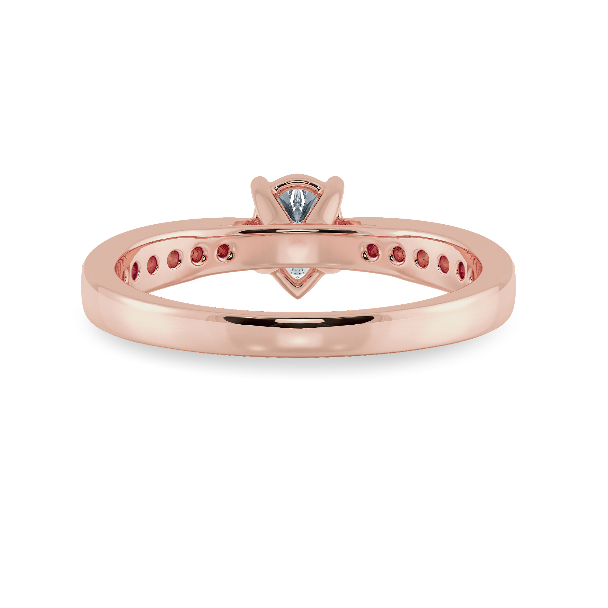 30-Pointer Pear Cut Solitaire Diamond Shank 18K Rose Gold Ring JL AU 1284R   Jewelove.US