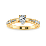 Load image into Gallery viewer, 30-Pointer Pear Cut Solitaire Diamond Shank 18K Yellow Gold Ring JL AU 1284Y   Jewelove.US
