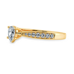 Load image into Gallery viewer, 30-Pointer Pear Cut Solitaire Diamond Shank 18K Yellow Gold Ring JL AU 1284Y   Jewelove.US
