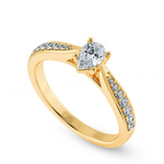 Load image into Gallery viewer, 30-Pointer Pear Cut Solitaire Diamond Shank 18K Yellow Gold Ring JL AU 1284Y   Jewelove.US
