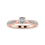 Load image into Gallery viewer, 30-Pointer Solitaire Diamond Shank 18K Rose Gold Ring JL AU 1286R   Jewelove.US
