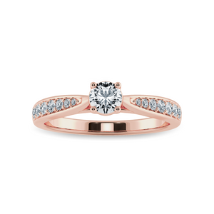 1-Carat Solitaire Diamond Shank 18K Rose Gold Ring JL AU 1286R-C   Jewelove.US